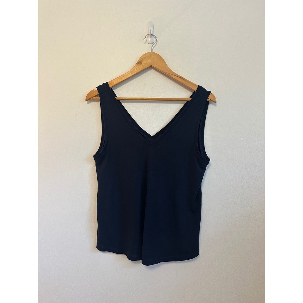Sweaty Betty V-Neck Tank Top in Navy Blue | Size XS